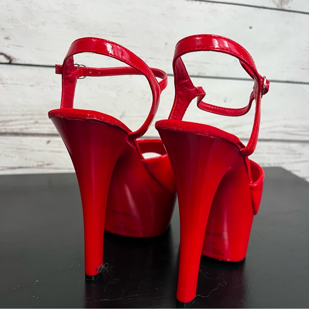 Ellie Red Platform Heels - Picture 7 of 16